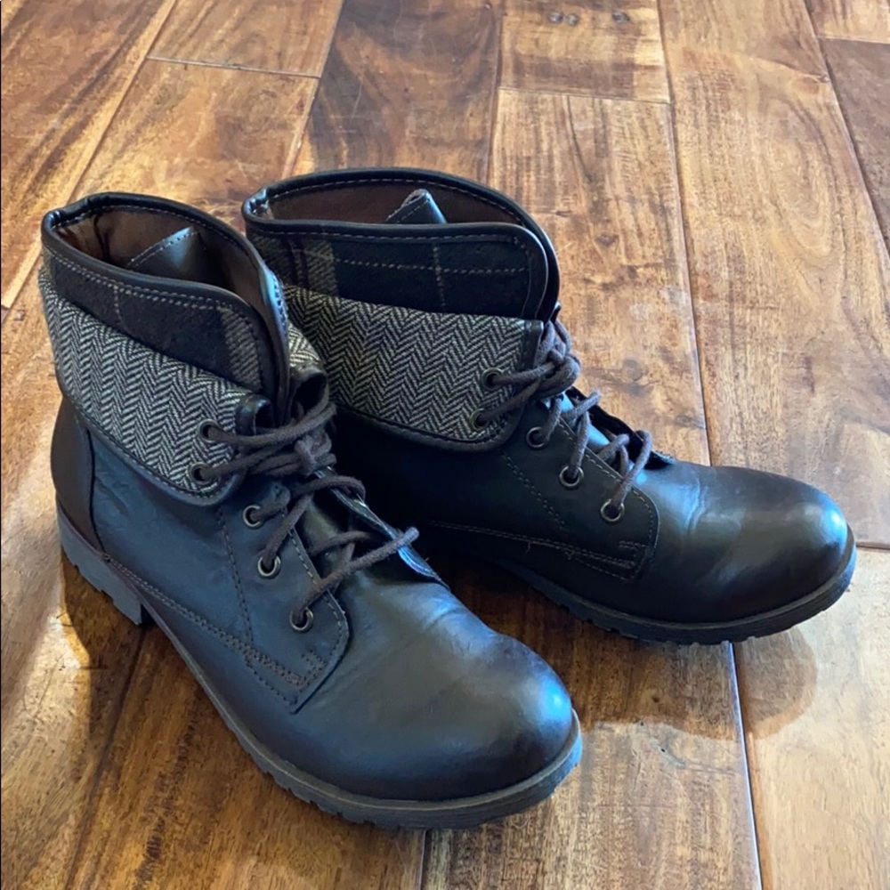 ROCK & CANDY - Womens Brown Booties Shoes 8.5 Med